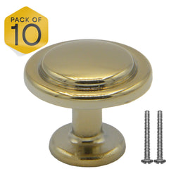 Golden Single Hole Knob Round FIGO Home