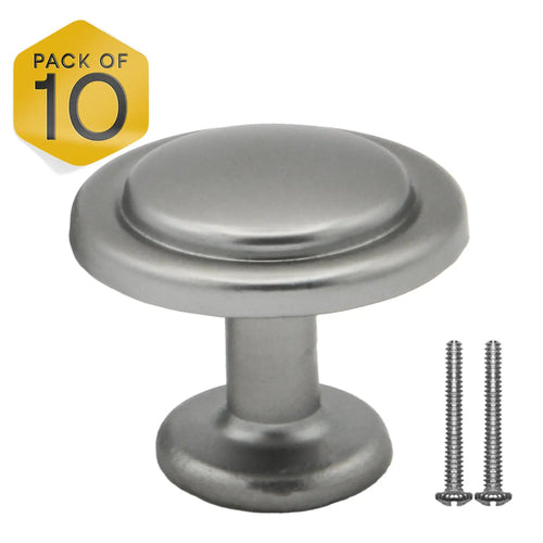 Silver Single Hole Knob Round FIGO Home