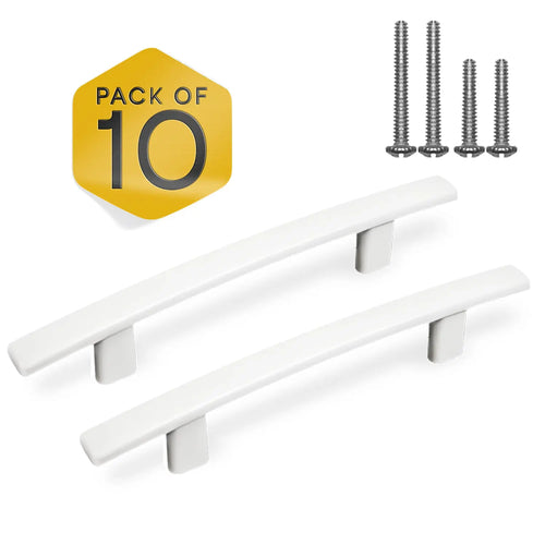 White Arched Kitchen Cabinet Pulls - 3inch FIGO