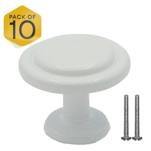 White Single Hole Knob Round FIGO Home