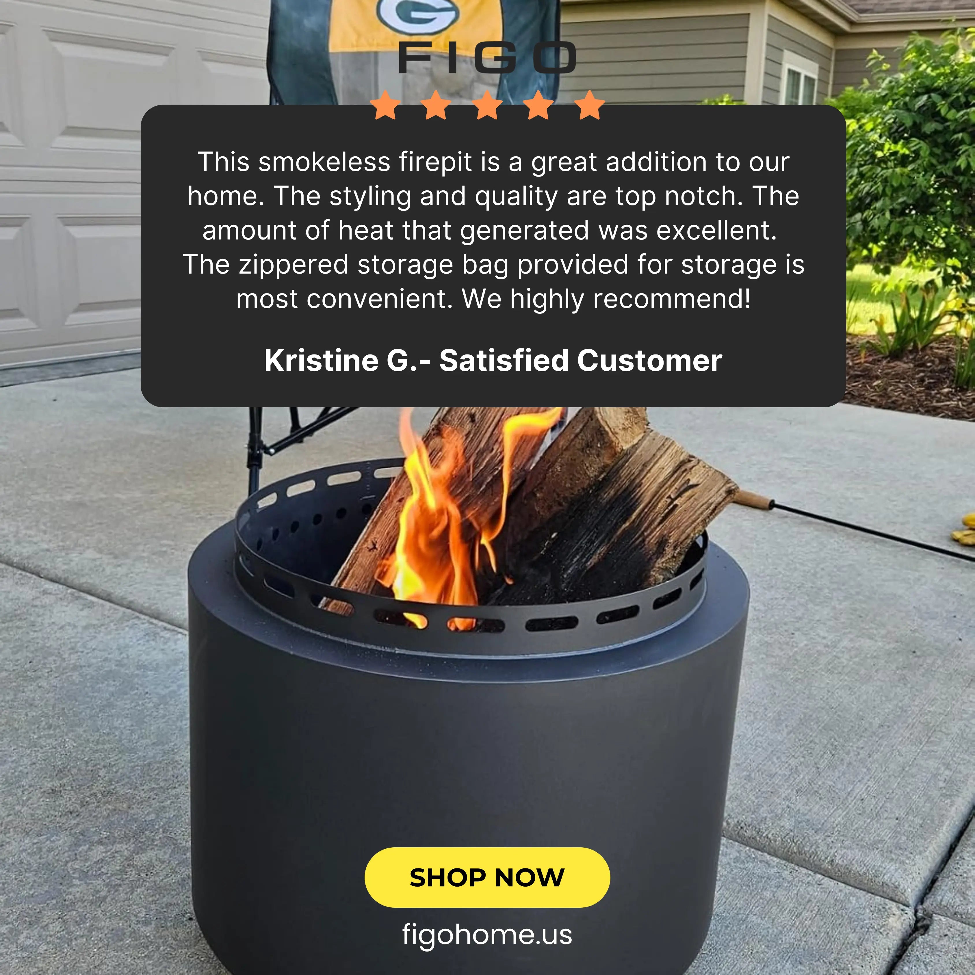 Golden Breath® - Smokeless Fire Pit FIGO