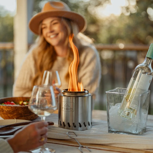 SYLVESTA™ Mini – 6.5” Stainless Steel Smokeless Tabletop Fire Pit