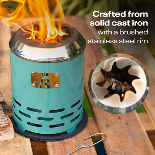 Table Top Firepit - Sea Teal FIGO Home