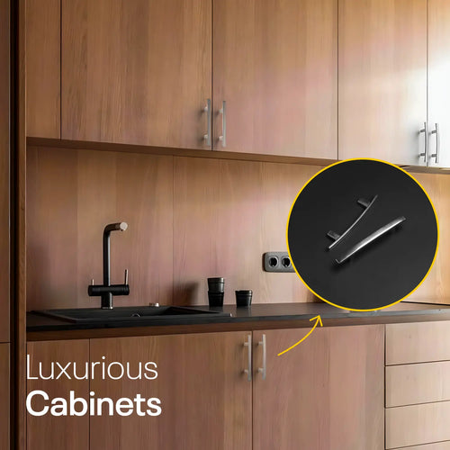 Satin Arched Kitchen Cabinet Pulls - 3inch FIGO