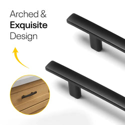Black Arched Kitchen Cabinet Pulls - 6inch FIGO
