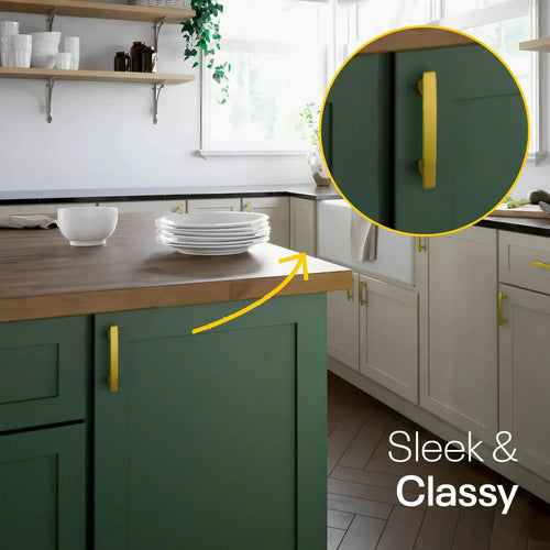 Golden Arched Kitchen Cabinet Pulls - 6inch FIGO