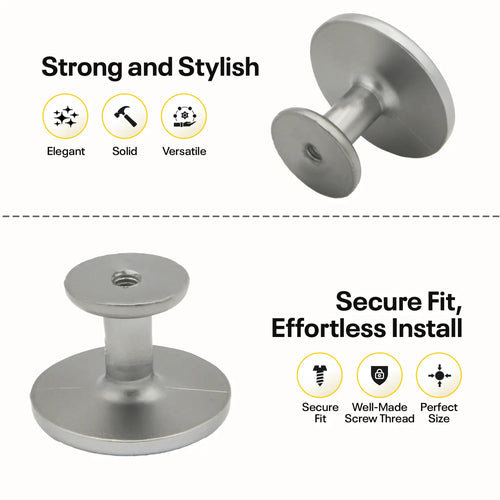 Silver Single Hole Knob Round FIGO Home