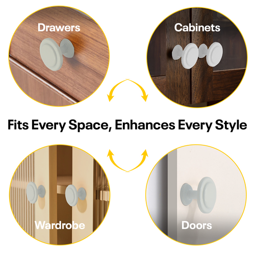 White Single Hole Knob Round FIGO Home