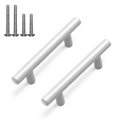 White Cylinder Cabinets & Drawer Pulls - 3inch FIGO