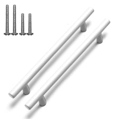 White Cylinder Cabinets & Drawer Pulls - 6inch FIGO