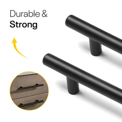Black Cylinder Cabinets & Drawer Pulls - 6inch FIGO