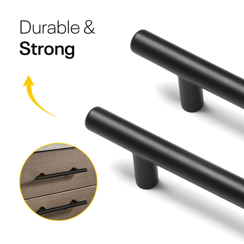 Black Cylinder Cabinets & Drawer Pulls - 6inch FIGO
