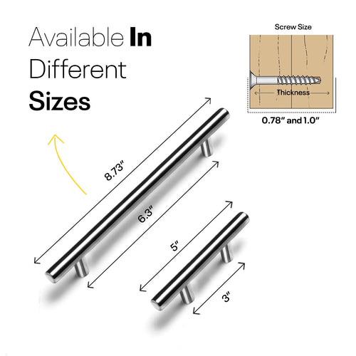 Satin Cylinder Cabinets & Drawer Pulls - 6inch FIGO