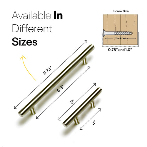 Golden Cylinder Cabinets & Drawer Pulls - 6inch FIGO