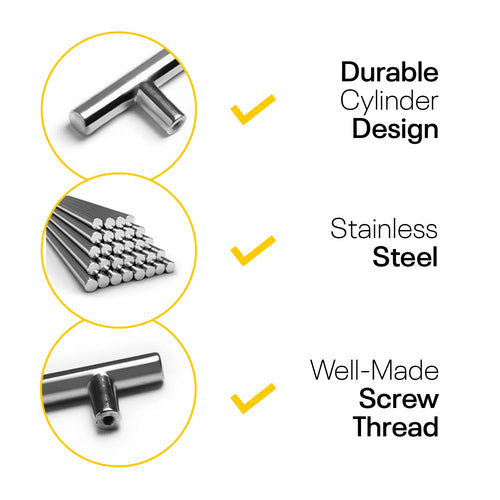Satin Cylinder Cabinets & Drawer Pulls - 6inch FIGO