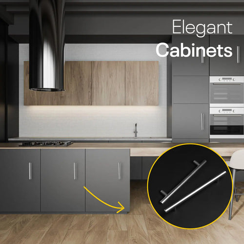 Satin Cylinder Cabinets & Drawer Pulls - 6inch FIGO