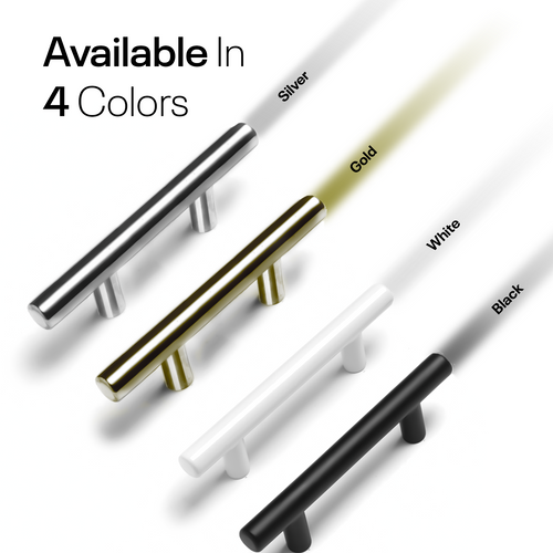 Satin Cylinder Cabinets & Drawer Pulls - 3inch FIGO
