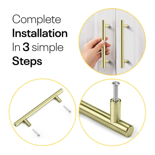 Golden Cylinder Cabinets & Drawer Pulls - 6inch FIGO