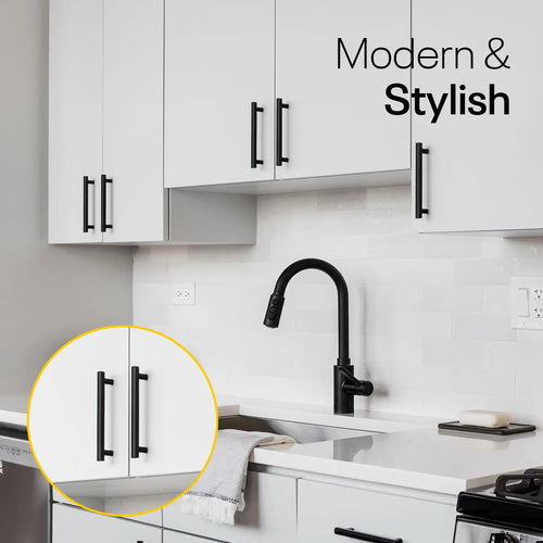Black Cylinder Cabinets & Drawer Pulls - 6inch FIGO