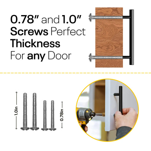 Black Cylinder Cabinets & Drawer Pulls - 6inch FIGO