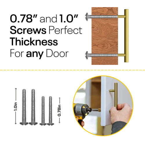 Golden Cylinder Cabinets & Drawer Pulls - 6inch FIGO