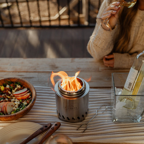 SYLVESTA® Mini – 6.5” Stainless Steel Smokeless Tabletop Fire Pit FIGO Home