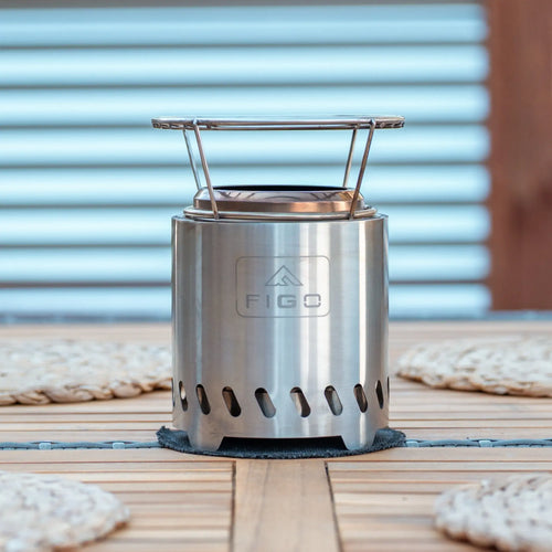 SYLVESTA® Mini – 6.5” Stainless Steel Smokeless Tabletop Fire Pit FIGO Home