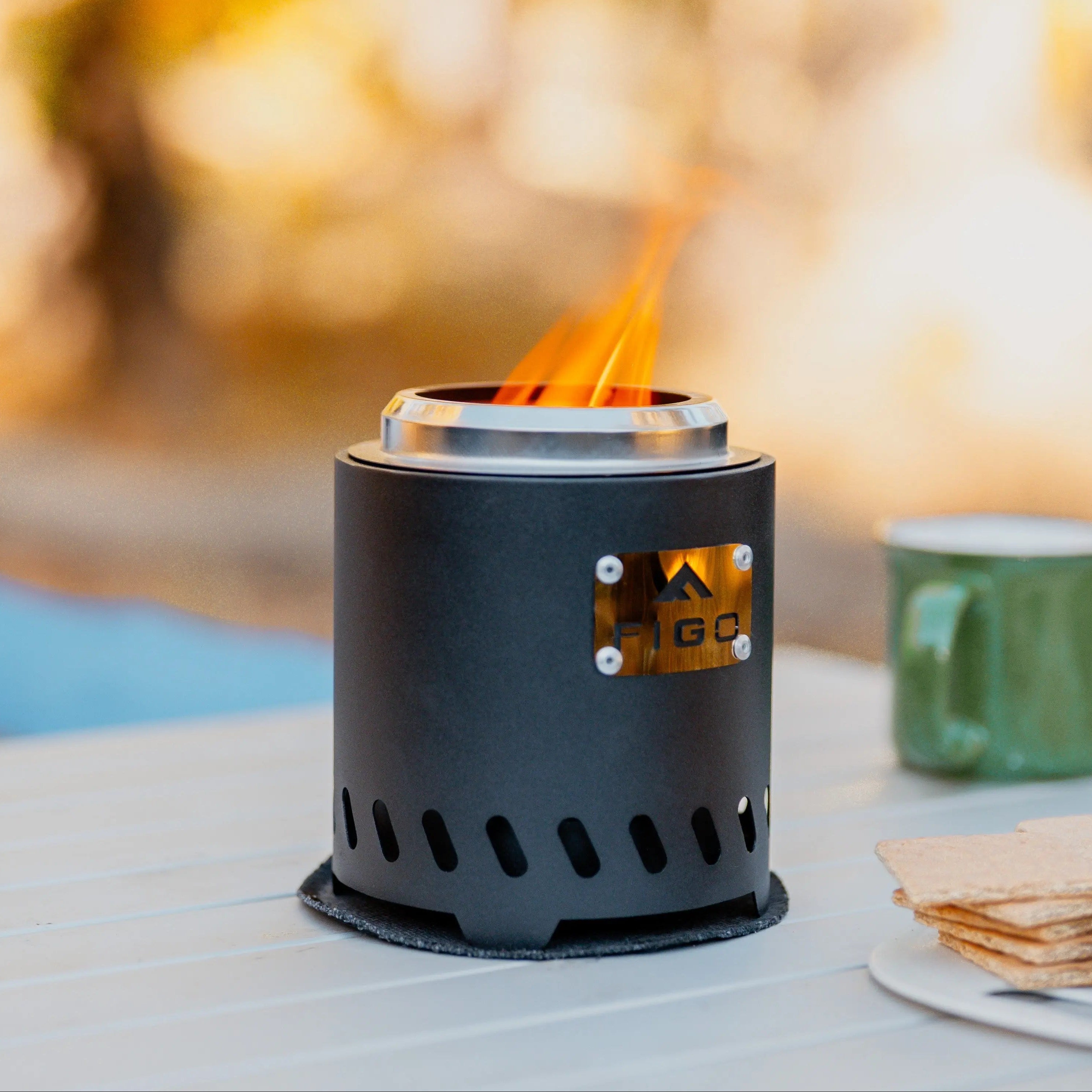 VESTA® Mini - 6.5” Cast Iron Smokeless Tabletop Fire Pit FIGO Home