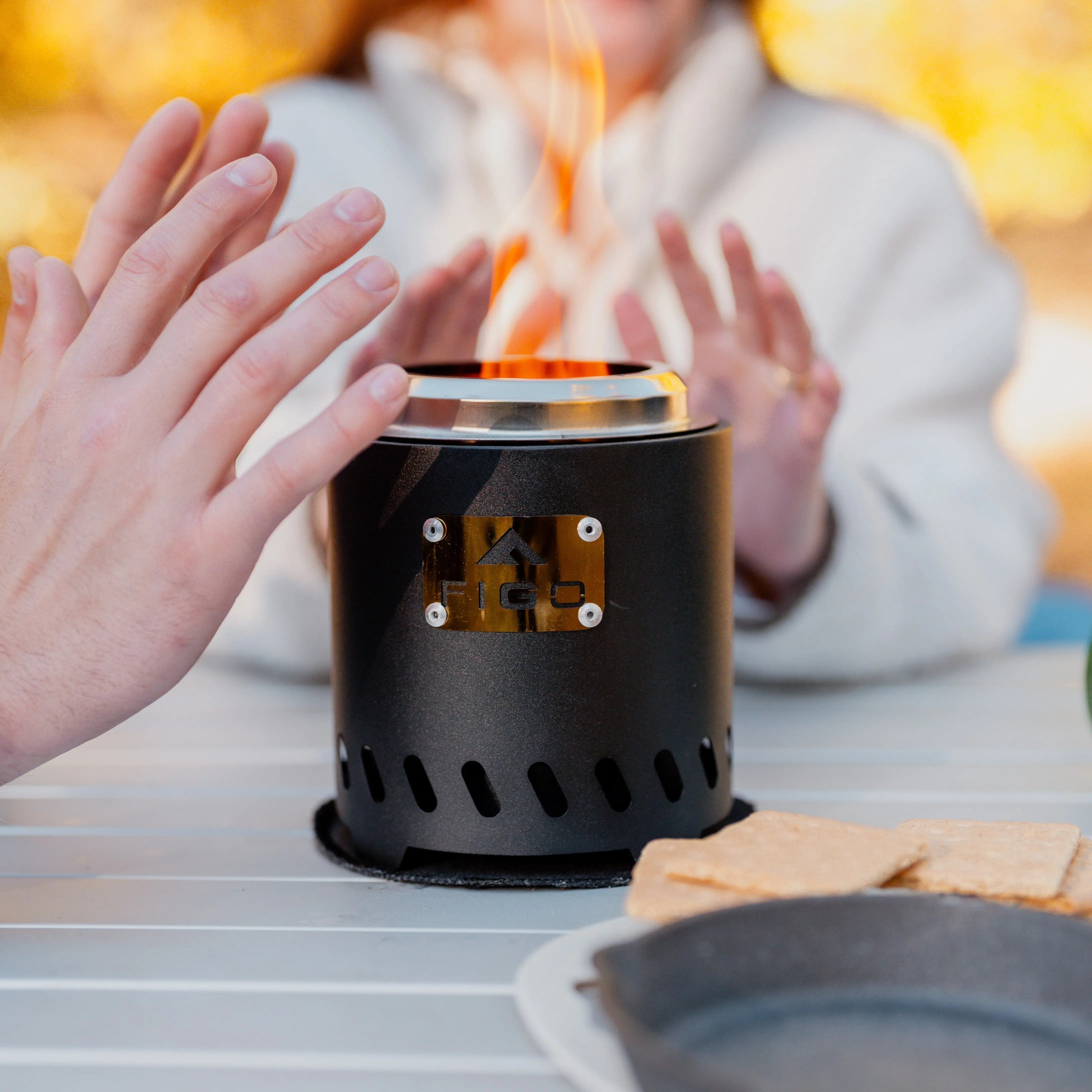 VESTA® Mini - 6.5” Cast Iron Smokeless Tabletop Fire Pit FIGO Home