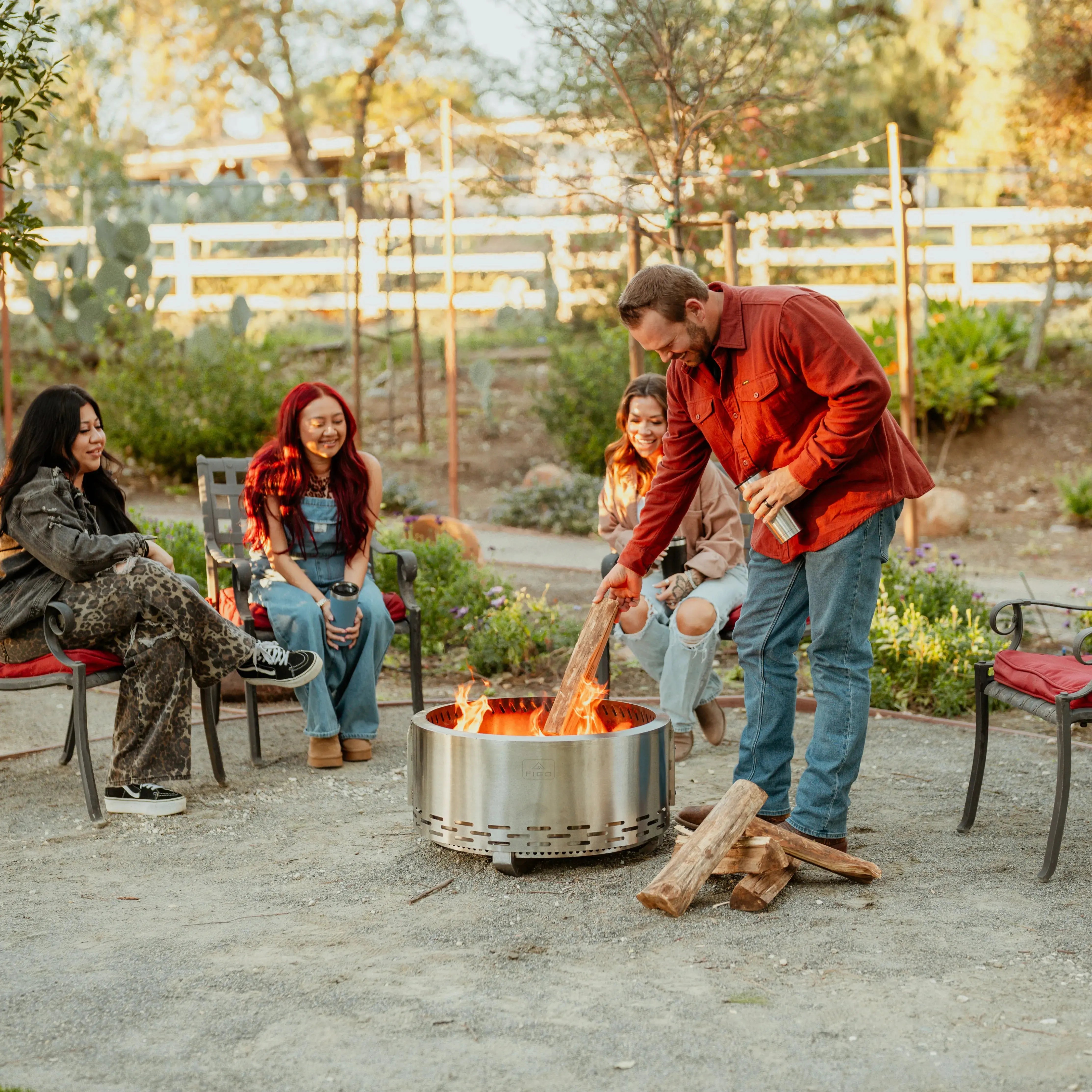 HOMEFIRE-PRO™ 27” Fire Pit + Grill Bundle | FIGO Home
