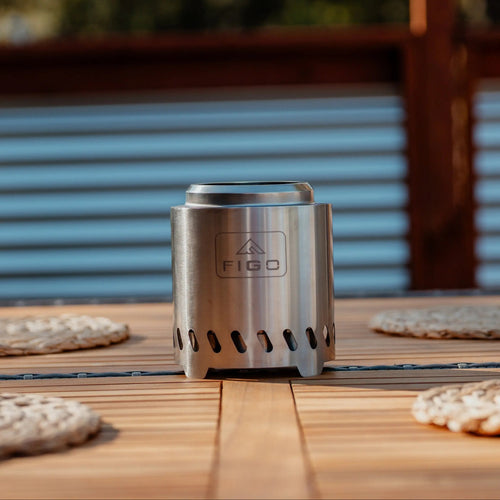 SYLVESTA® Mini – 6.5” Stainless Steel Smokeless Tabletop Fire Pit FIGO Home