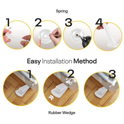 White Door Stoppers Bundle (Pack of 8) FIGO