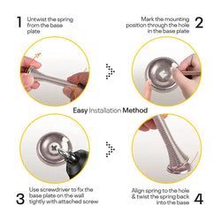 Nickel Spring Door Stopper FIGO