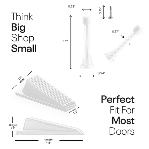 White Door Stoppers Bundle (Pack of 8) FIGO