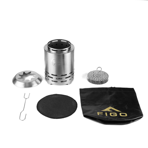 SYLVESTA® XL – 9” Stainless Steel Smokeless Tabletop Fire Pit [PRE-ORDER] FIGO Home
