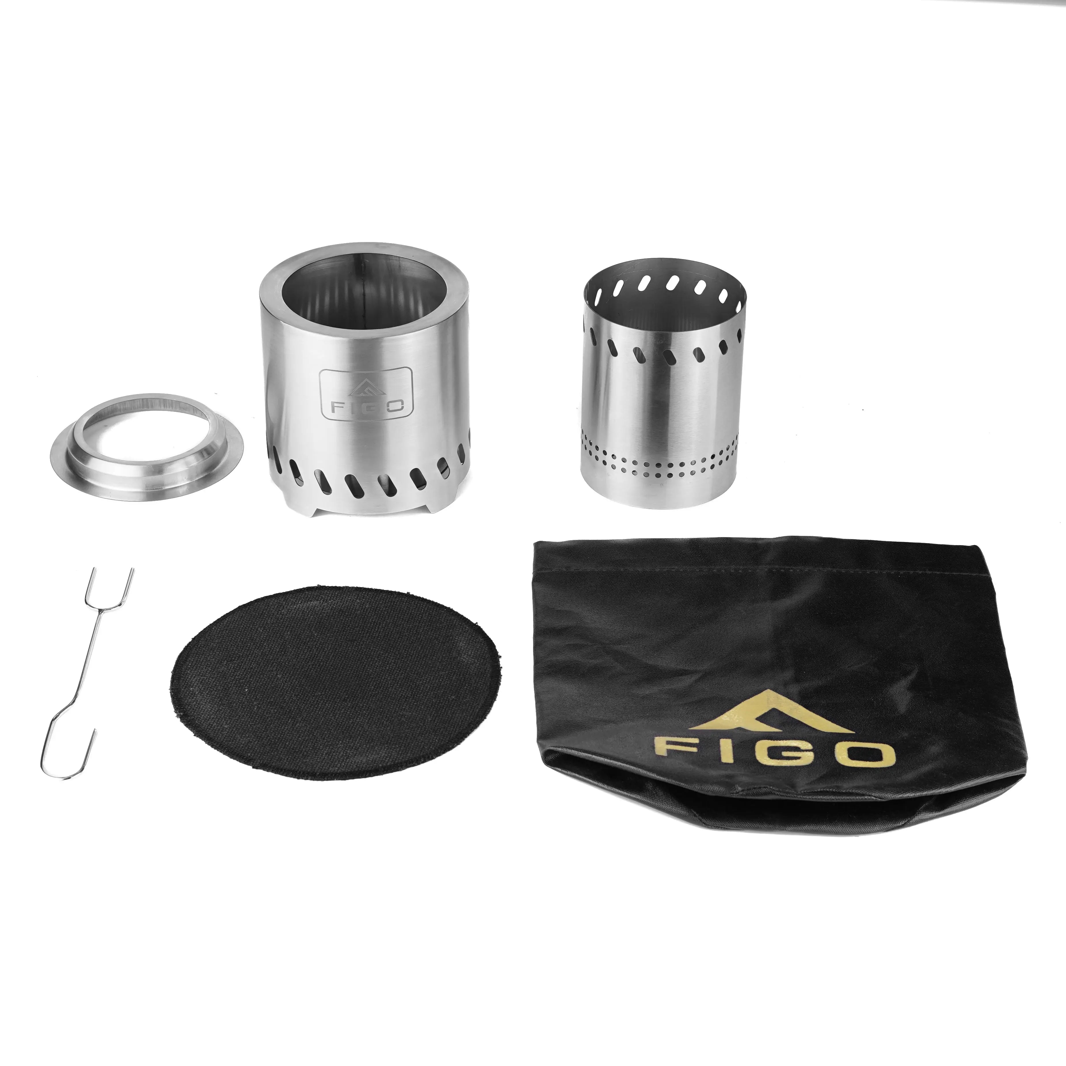 SYLVESTA® Mini – 6.5” Stainless Steel Smokeless Tabletop Fire Pit [PRE-ORDER] FIGO Home