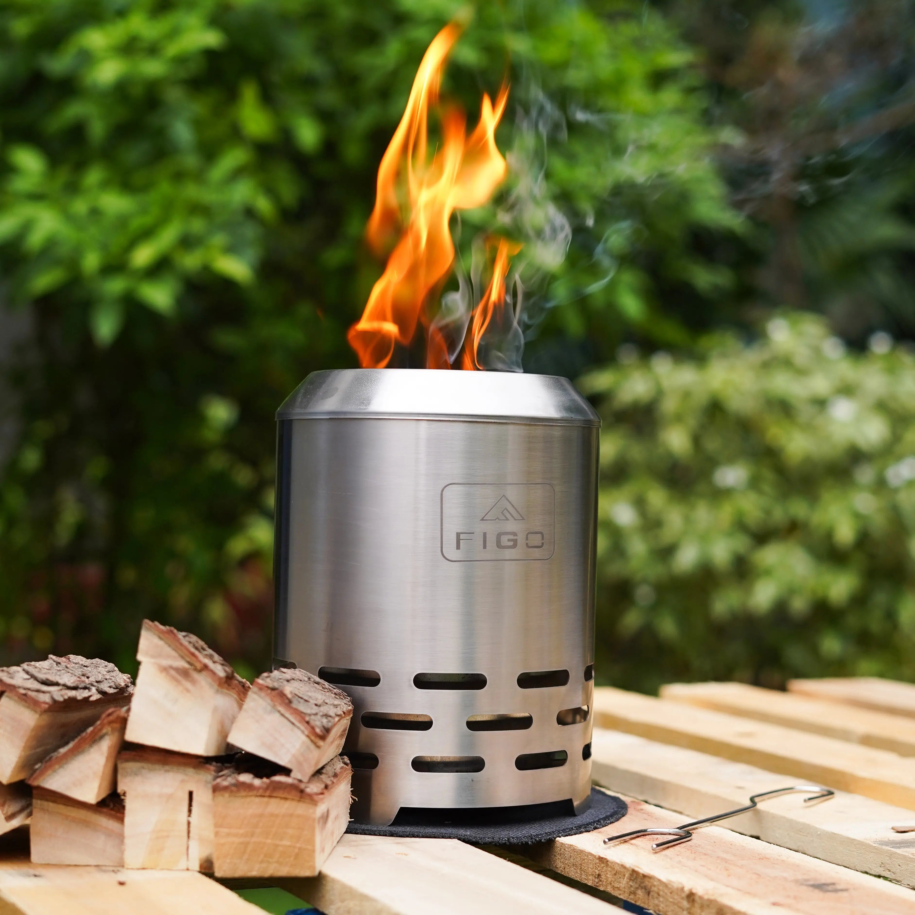 SYLVESTA® XL – 9” Stainless Steel Smokeless Tabletop Fire Pit [PRE-ORDER] FIGO Home