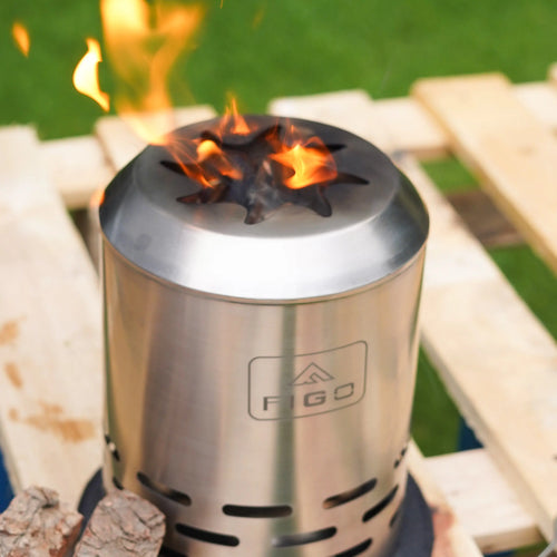 SYLVESTA® XL – 9” Stainless Steel Smokeless Tabletop Fire Pit [PRE-ORDER] FIGO Home