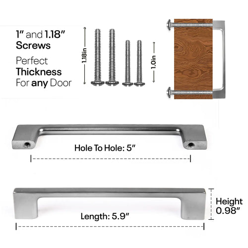 Silver Bar Handles Slim FIGO