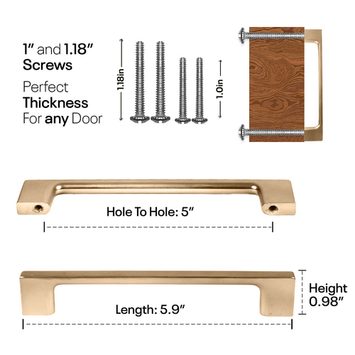 Bronze Bar Handles Slim FIGO