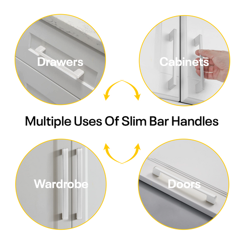 White Bar Handles Slim FIGO