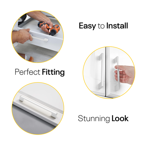 White Bar Handles Slim FIGO