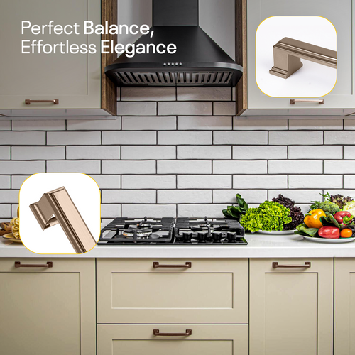 Bronze Bar Handles Square - 5 Inch FIGO