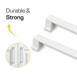 White Bar Handles Square - 5 Inch FIGO