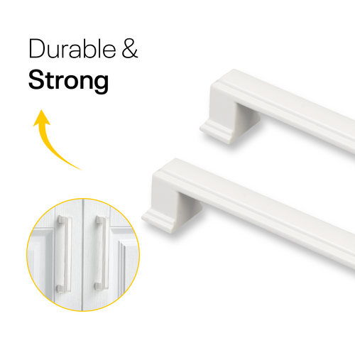 White Bar Handles Square - 5 Inch FIGO