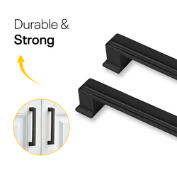 Black Bar Handles Square - 5 Inch FIGO