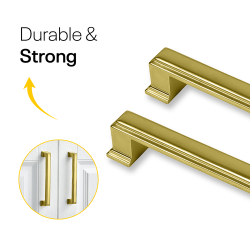 Golden Bar Handles Square - 5 Inch FIGO