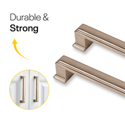 Bronze Bar Handles Square - 5 Inch FIGO