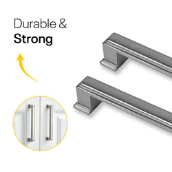 Silver Bar Handles Square FIGO