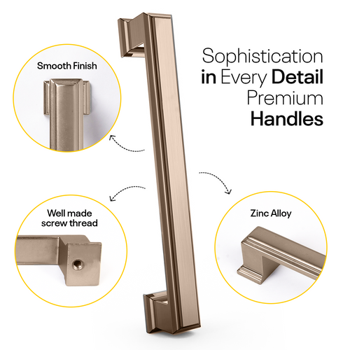 Bronze Bar Handles Square - 5 Inch FIGO